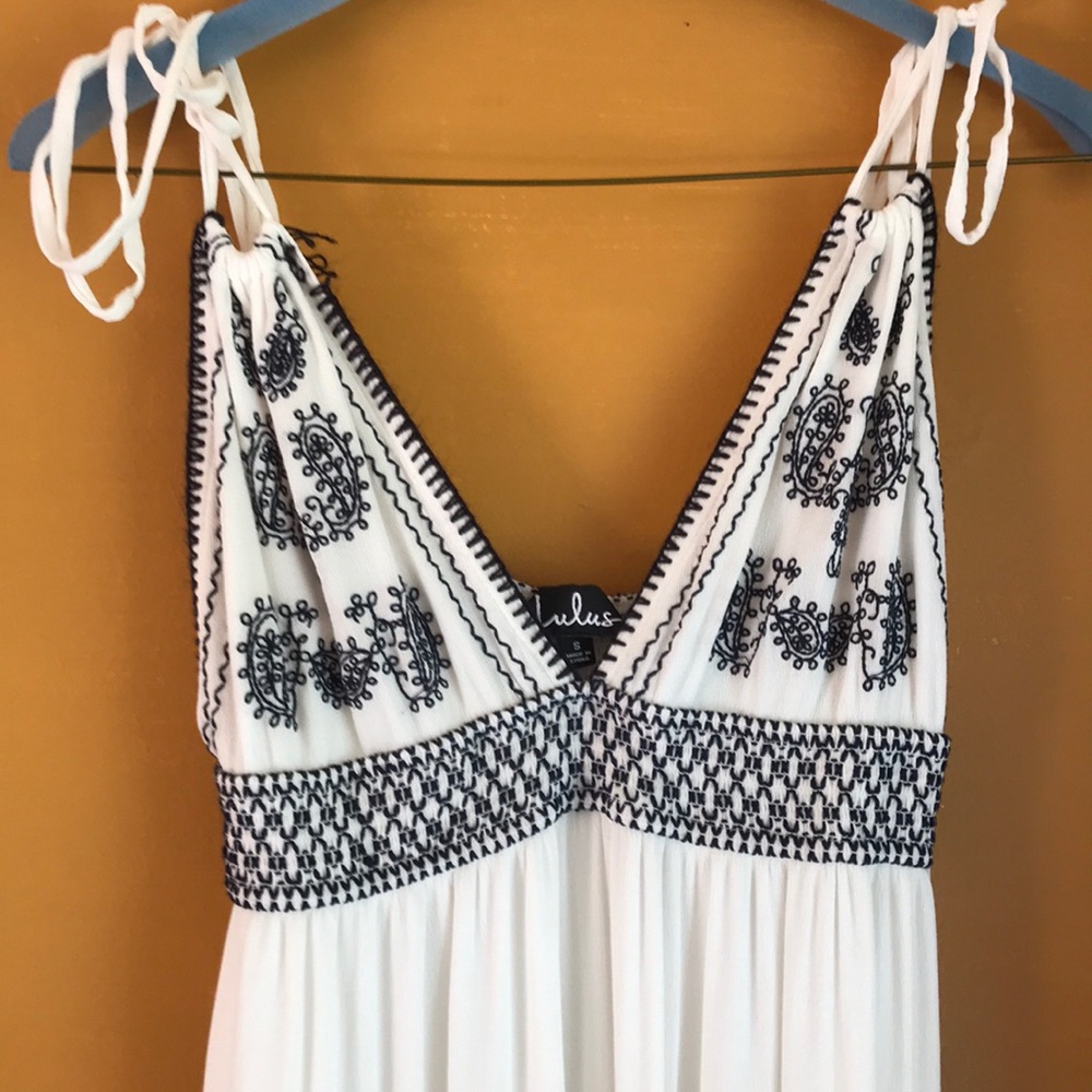 White maxi dress